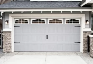 Modern garage door with a sleek design, enhancing the curb appeal of the home.