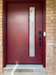  classic design, adding a bold pop of color and charm to the home's entrance.